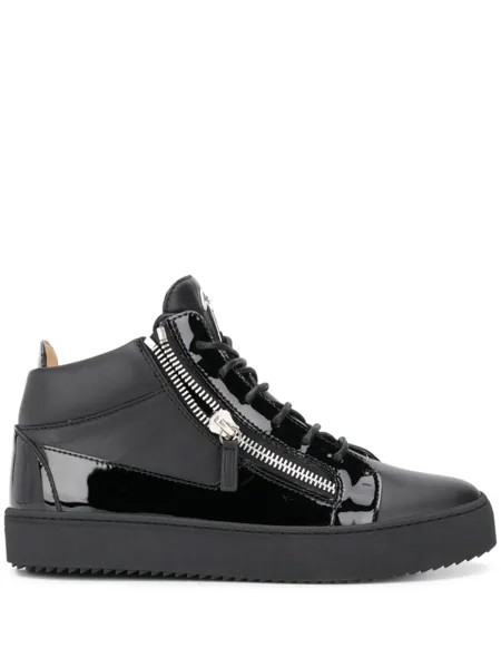 Кеды Giuseppe Zanotti Side Zip, черный/серебристый
