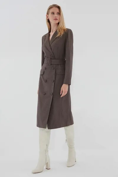 Платье-пиджак женское ZARINA 420204524 коричневое 84