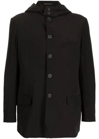 Yohji Yamamoto шелковая куртка с капюшоном