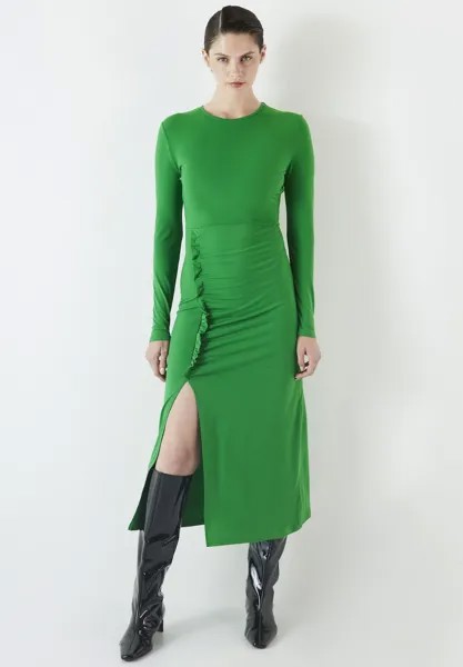 Летнее платье Slim Fit Draped Ipekyol, зеленый
