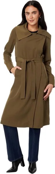 Куртка Belted Drape-Front Trench Avec Les Filles, цвет Mushroom