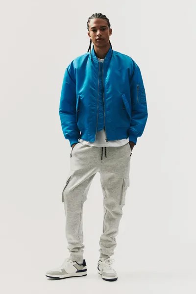 Джоггеры slim fit cargo H&M, серый