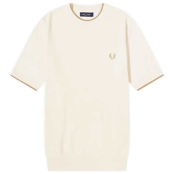 Футболка Fred Perry Textured Knit T-Shirt, экрю