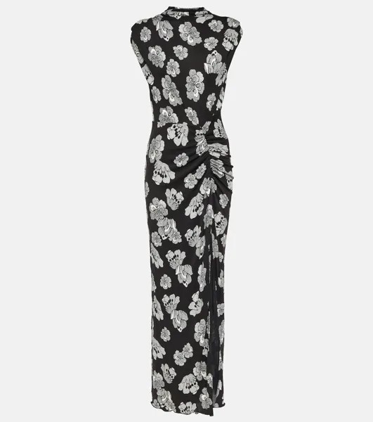 Платье макси apollo в горошек Diane Von Furstenberg, черный