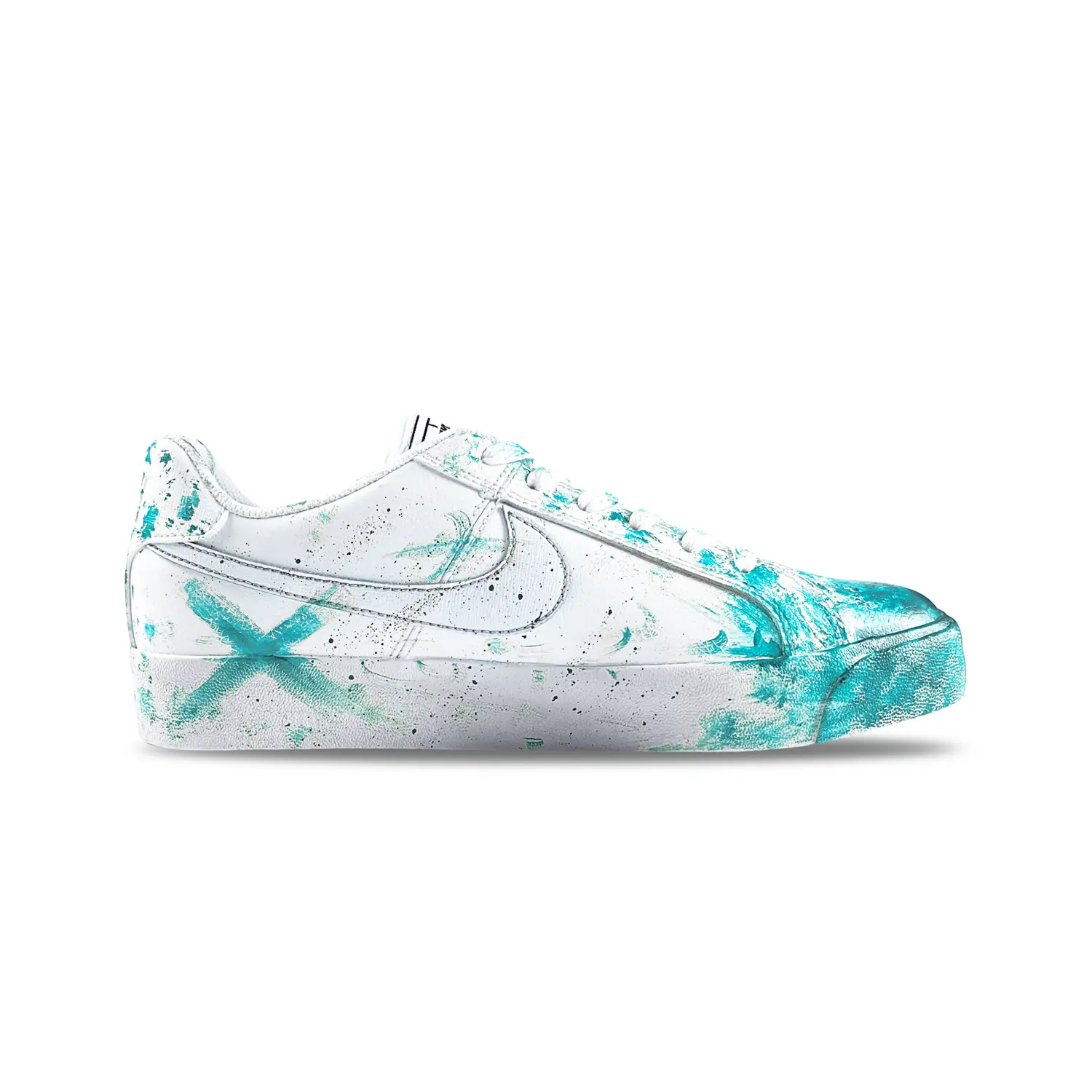 Кроссовки Nike Court Royale Skateboarding Shoes Unisex Low-top White/Turquoise, голубой