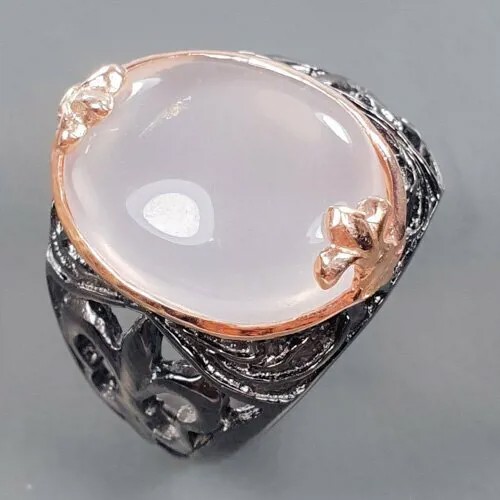 Кольцо помолвочное, серебро, 925 проба, кварц, размер 18.5, розовый