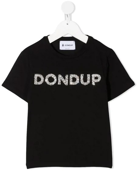 DONDUP KIDS футболка с логотипом из бисера
