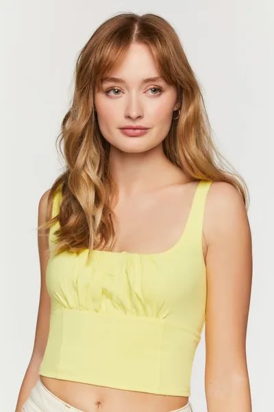 Укороченная майка со сборками Forever 21