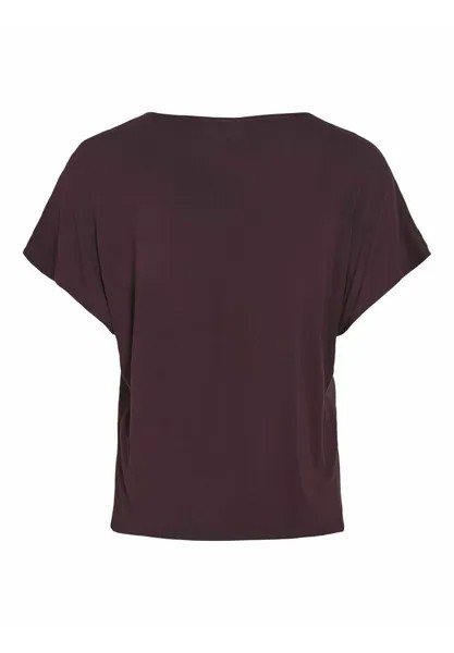 Базовая футболка VIELLETTE V-NECK NOOS VILA, цвет Plum Perfect