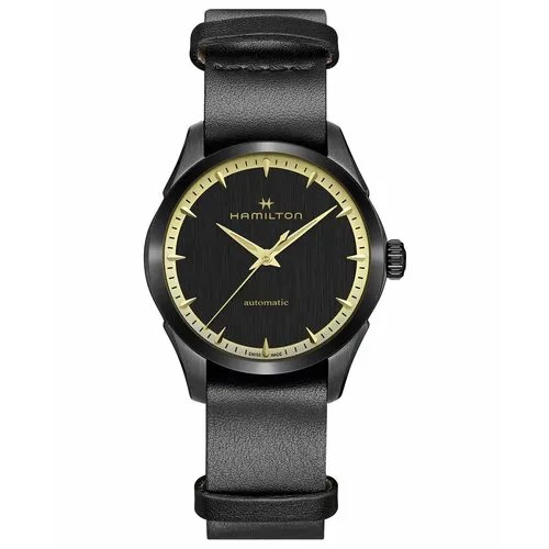 Наручные часы Hamilton Jazzmaster H32255730, черный, золотой