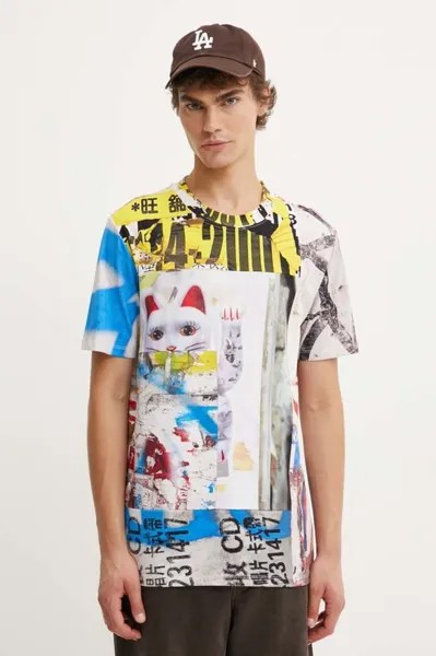 Футболка ASAF из хлопка Desigual, бежевый