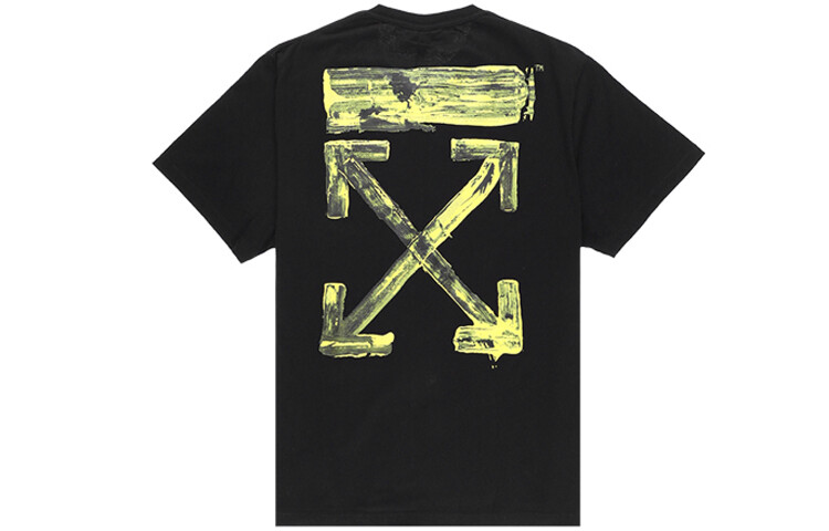 Футболка Oversized Acrylic Arrows S/S, цвет черный/желтый Off-White