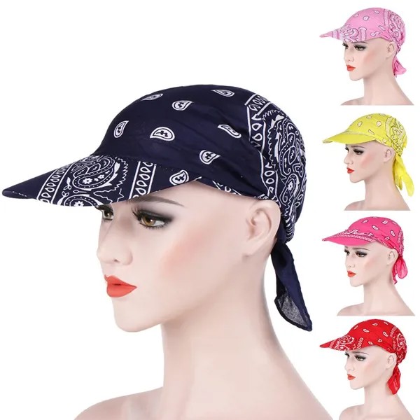 Креативные стильные печатные женские летние шляпы Sun Beach Hat Ткань Платок Платок Шляпа
