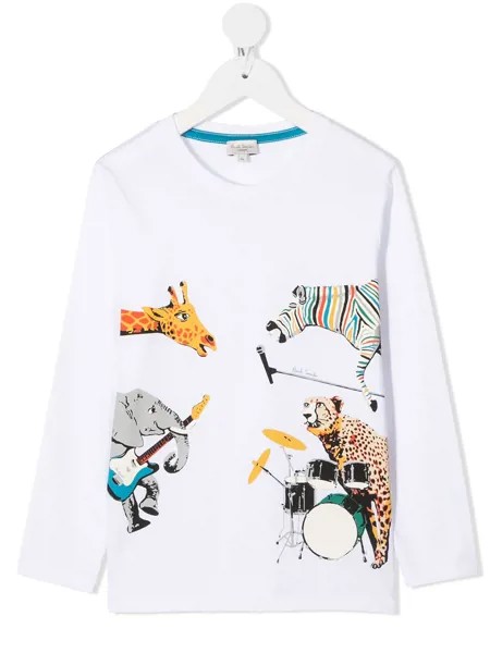 Paul Smith Junior футболка с длинными рукавами и принтом