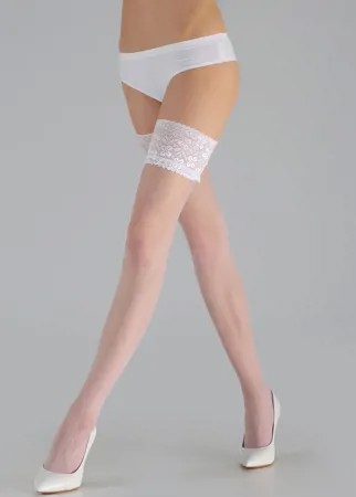 Чулки женские Gatta MICHELLE 01 белые 3-4 (M/L)