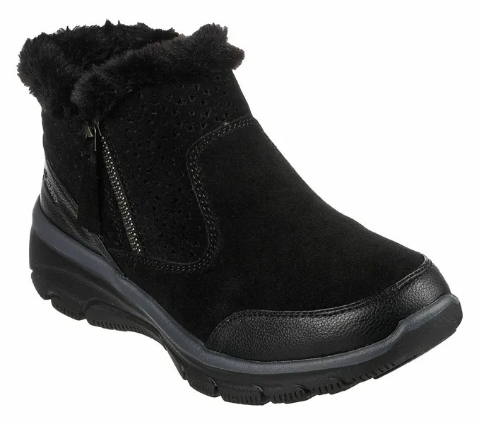 Женские черные замшевые ботинки Skechers EASY GOING-PERFECT SNUGGLE 167328/BLK