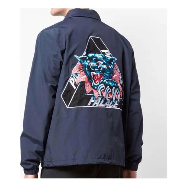 Куртка PALACE Pattern Logo lapel Jacket Unisex Navy Blue, синий