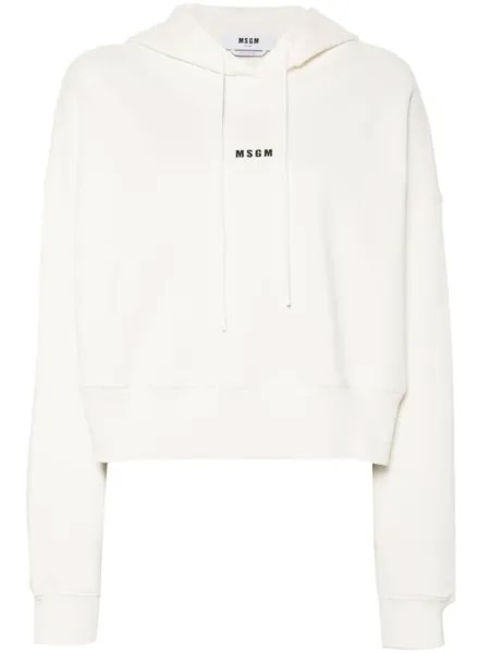 MSGM худи с логотипом, нейтральный цвет