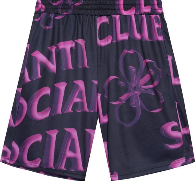 Шорты Anti Social Social Club Coral Crush Bored Mesh Shorts 'Black', черный