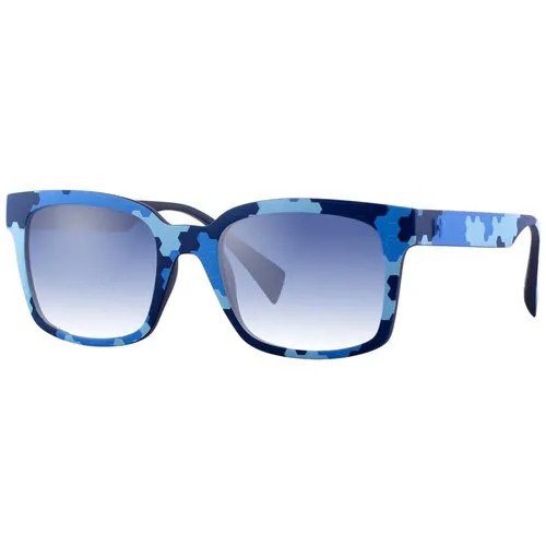 Солнцезащитные очки Italia Independent, квадратные, оправа: пластик, с защитой от УФ, для мужчин, голубой