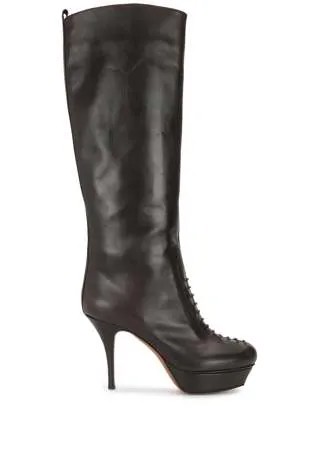 Yves Saint Laurent Pre-Owned сапоги на шнуровке
