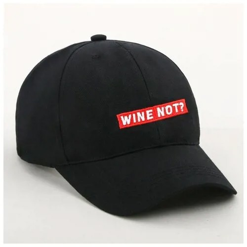 Бейсболка Overhat Кепка Wine not?, цвет черный, 56-58 рр., размер 58, черный