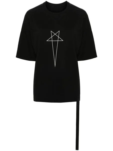 Rick Owens DRKSHDW футболка Walrus с принтом, черный