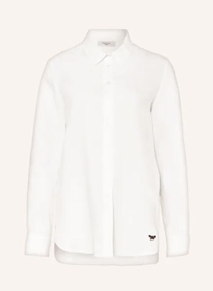 Блуза рубашка WEEKEND MaxMara WERNER aus Leinen, кремовый