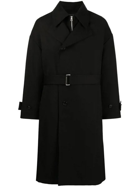 SONGZIO длинное шерстяное пальто с поясом