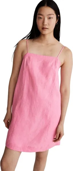 Платье Madewell Goldie Mini Dress in 100% Linen, цвет Retro Pink