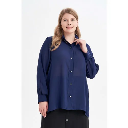 Блуза Olsi, размер 64, синий