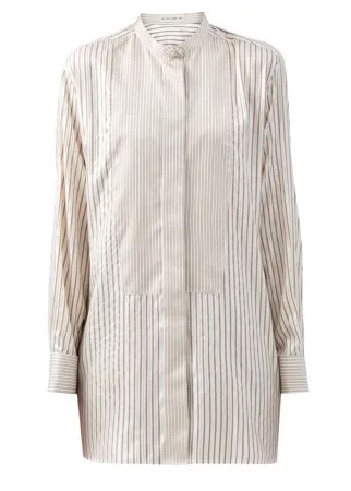 Блуза-oversize из шелка с нитью люрекса и запонками