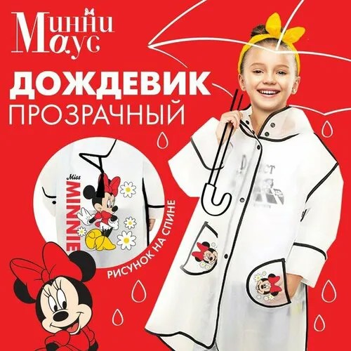 Дождевик Disney, размер OneSize, мультиколор