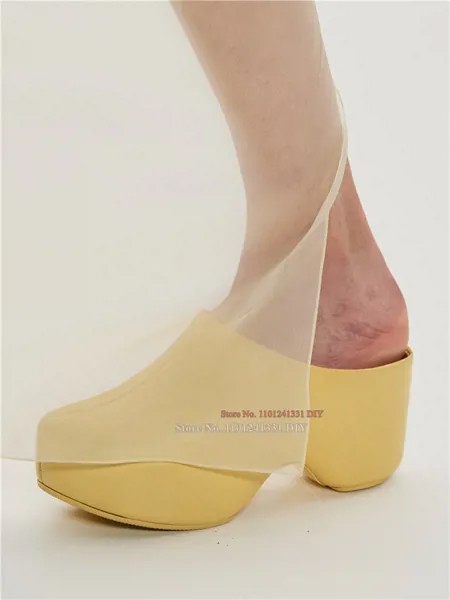Желто-фиолетовые Мягкие Кожаные сабо, женские слипоны на платформе, прогулочные ботинки, сникерсы, однотонная модельная обувь