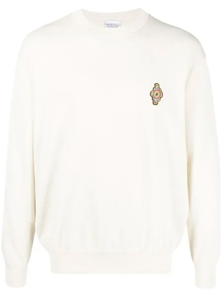 Marcelo Burlon County of Milan джемпер Sunset Cross с круглым вырезом, белый