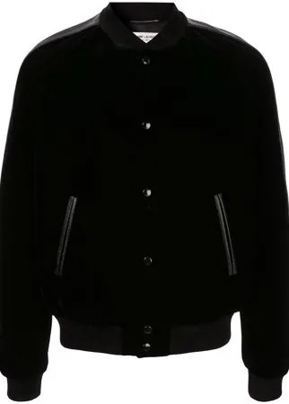 Saint Laurent куртка-бомбер с принтом