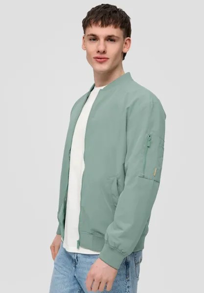 Бомбер MIT ÄRMEL-ZIPPER QS, цвет salbeigrün