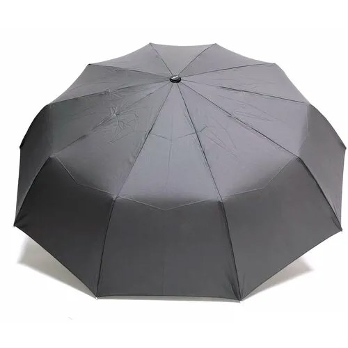 Мини-зонт полуавтомат, 3 сложения, купол 100 см., 17 спиц, черный