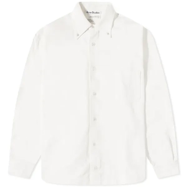 Acne Studios Odrox Хлопковая твиловая рубашка, белый