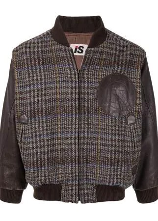 Issey Miyake Pre-Owned клетчатый бомбер 1980-х годов с логотипом