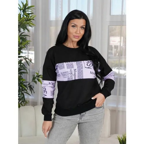Свитшот LOVETEX.STORE, размер 44, , черный