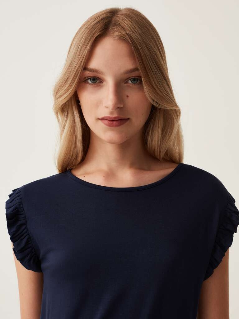 Футболка без рукавов с оборками Ovs, цвет navy blue