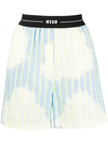 MSGM шорты с логотипом, синий