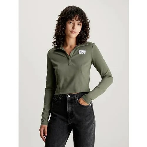 Поло Calvin Klein Jeans, размер S, зеленый