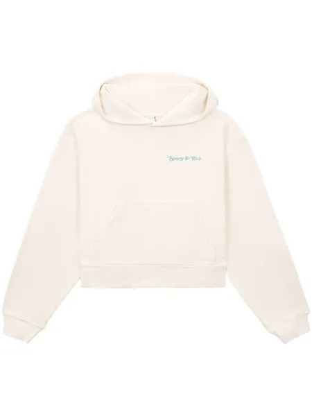 Sporty & Rich худи Tennis Club с логотипом, нейтральный цвет