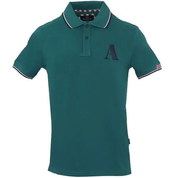Рубашка-Поло с логотипом Aquascutum, зеленый