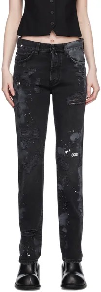 Черные джинсы с двойным шифтом 032c