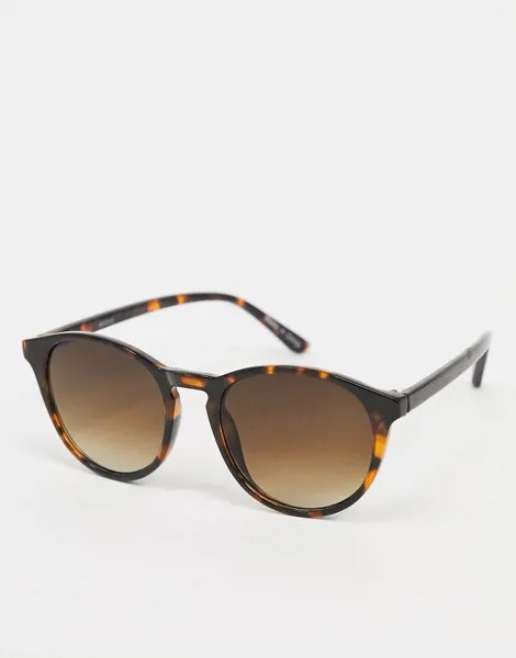 Круглые черепаховые солнцезащитные очки Accessorize-Коричневый