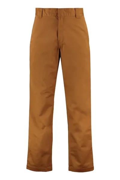 Хлопковые брюки-чиносы Carhartt, цвет braun