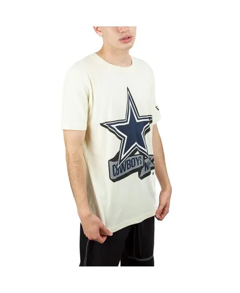 Мужская кремовая футболка Dallas Cowboys Chrome New Era